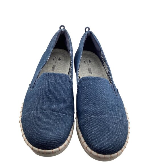 Clarks Cloudsteppers Step Glow Jade Blue Loafers Size 8 Sneakers Denim Shoes - Picture 4 of 9